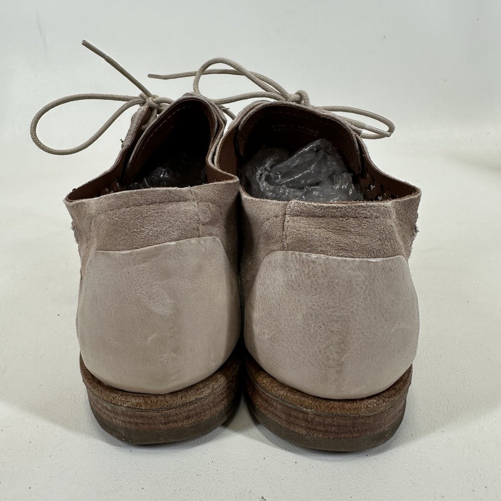 A.S.98 ZURI gray tan leather shoes Size 41 Tassel Lace Up AS 98 - Picture 4 of 10